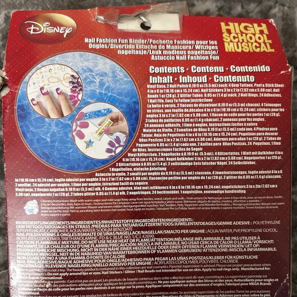 Disney High School Musical Nail Fashion Fun Binder Vinyl Case Nail Polish - Picture 7 of 10